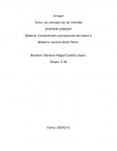 Ensayo sobre las ventajas de ser invisible STEPHEN CHBOSKY