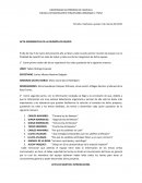 Acta informativa de la reunión de equipo