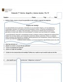 Evaluación 7º Historia, Geografía y Ciencias Sociales