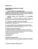 DERECHO CIVIL CUESTIONARIO PARA DERECHO A EXAMEN