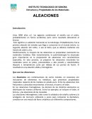 Estructura y propiedades de los materiales. Aleaciones
