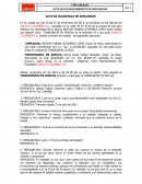 Acta de diligencia de descargos