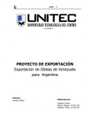 Exportación de Obleas de Venezuela para Argentina
