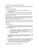 Primera Parte “Los conceptos Fundamentales” Capítulo I