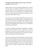 Comunidades Imaginadas. Reflexiones sobre el origen y la difusión del Nacionalismo. Anderson, Benedict.