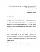 EL CONFLICTO DE INTERESES – UN PROBLEMA DE INFLUENCIA EN LA INVESTIGACIÓN BIOMÉDICA