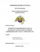 Propuesta de redistribucion de planta y su influencia en la productividad en la empresa Agroindustrias José y Luis S.A.C
