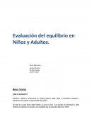 Evaluacion del equilibrio en niños y adultos