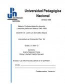 Materia: Profesionalización docente,