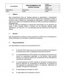 Procedimiento de Capacitacion