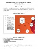 Base de datos relacionales y el modelo identidad-relación