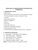 Pasos para la construcción de un pa