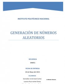 Numeros Aleatorios programa (Java). Página 1