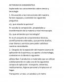 ACTIVIDAD DE DIAGNOSITICA Explorando tus conocimientos sobre ciencia y tecnología