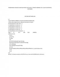 Programa en MatLab para calcular el Tirante Normal de un flujo. Página 1