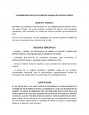 La calidad de servicio y los niveles de consumo en el sector turístico