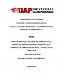 EVALUACION DE LA CALIDAD DE SERVICIO Y DEL GRADO DE SATISFACCIÓN DEL CLIENTE DE LA EMPRESA DE TRANSPORTES MOVIL TOURS S.A. EN JAÉN, 2014