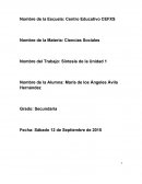 Ciencias Sociales Síntesis de la Unidad