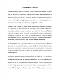 CAMPAÑA EDUCATIVA VIAL. Página 1