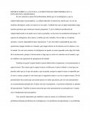 REPORTE SOBRE LA LECTURA LA SUBJETIVIDAD COMO PREMISA DE LA INTELIGENCIA (SEMINARIO)