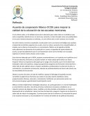 Una nueva Reflexion sobre el acuerdo emitido por la OCDE y la educacion