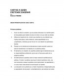 CARTAS A QUIEN PRETENDE ENSEÑAR