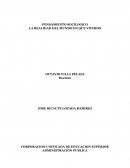 LA REALIDAD DEL MUNDO EN QUE VIVIMOS