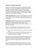 Cuales son las Tecnicas de investigación documental