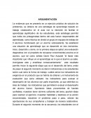 La evidencia que se presento es un ejercicio práctico de solución de problemas ARGUMENTACIÓN