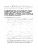 Optimizacion de un sistema de produccion
