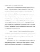 Analisis sobre la evaluacion de proyecos