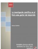Investigacion cientifica en el peru