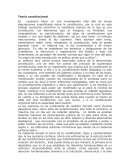 Teoria constitucional . Es necesario hacer un una investigación más allá de meras descripciones superficiales sobre la constitución