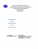 Educación sociedad y cultura