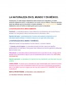 LA NATURALEZA EN EL MUNDO Y EN MÉXICO.