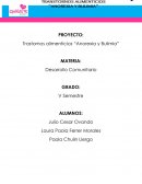 PROYECTO: Trastornos alimenticios “Anorexia y Bulimia”