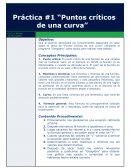 Puntos críticos de una curva