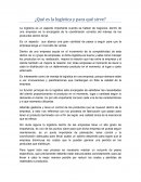 Que es la logistica