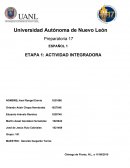 Activida integradora de español