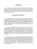 DEFINICIÓN DE LINGÜÍSTICA