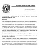 REPERCUSIONES Y MODIFICACIONES EN LA PÓLITICA EDUCATIVA DESPUÉS DEL MOVIMIENTO ESTUDIANTIL DEL 68