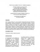 PRACTICA #4 CAMBIOS FISICOS Y CAMBIOS QUIMICOS