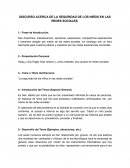 DISCURSO ACERCA DE LA SEGURIDAD DE LOS NIÑOS EN LAS REDES SOCIALES