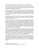 La seguridad social como servicio publico