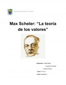 Max Scheler: “La teoría de los valores”
