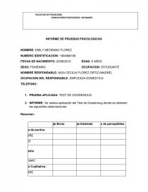 INFORME TEST DE GOODDENOUG. Página 1