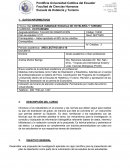 TALLER DE DISERTACIÓN ECOTURISMO