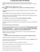 Llaves para tener incremento