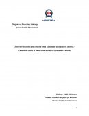 Un análisis desde el financiamiento de la Educación Chilena
