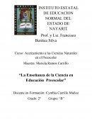 La enseñanza de la ciencia en educación preescolar